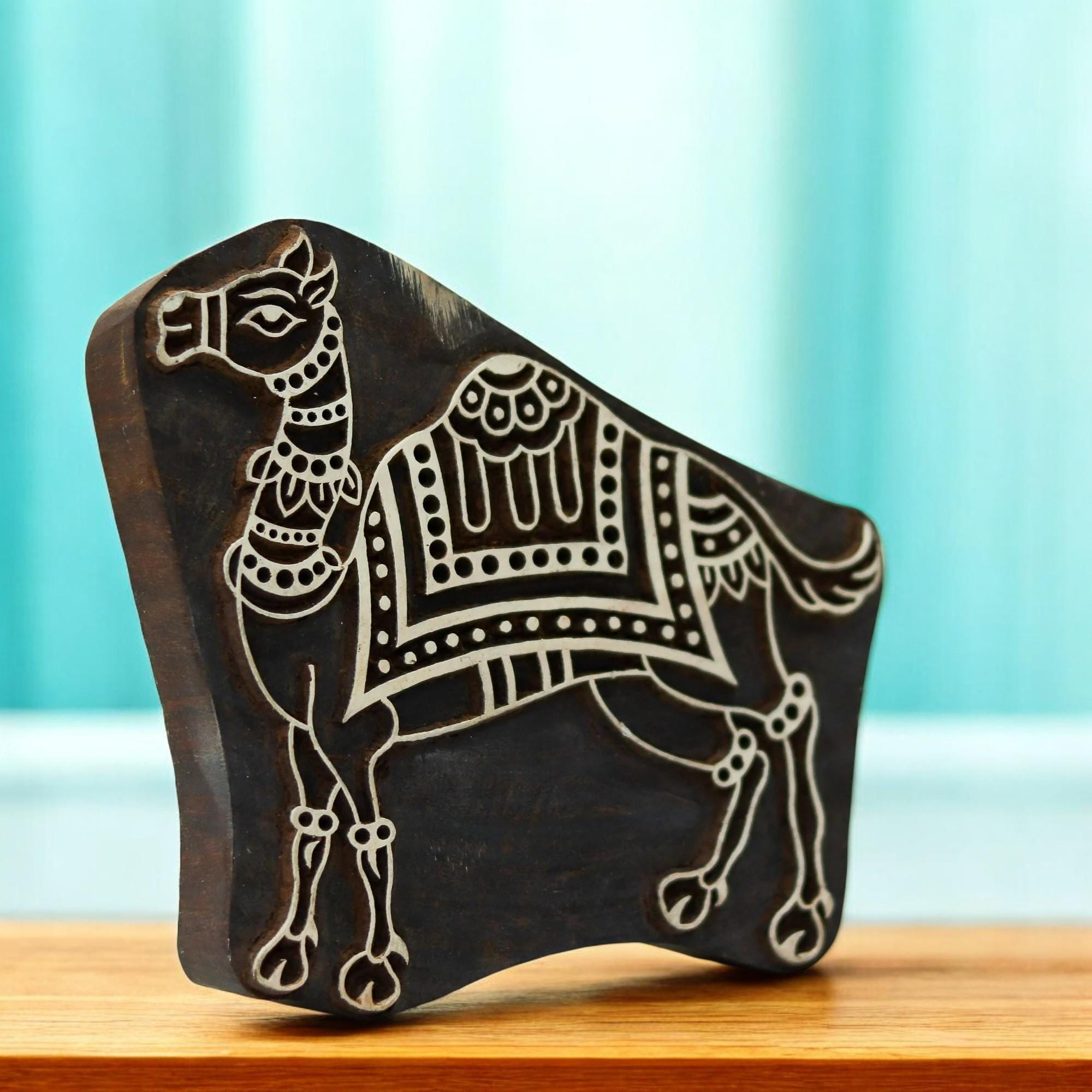 Large Camel Wooden Stamp