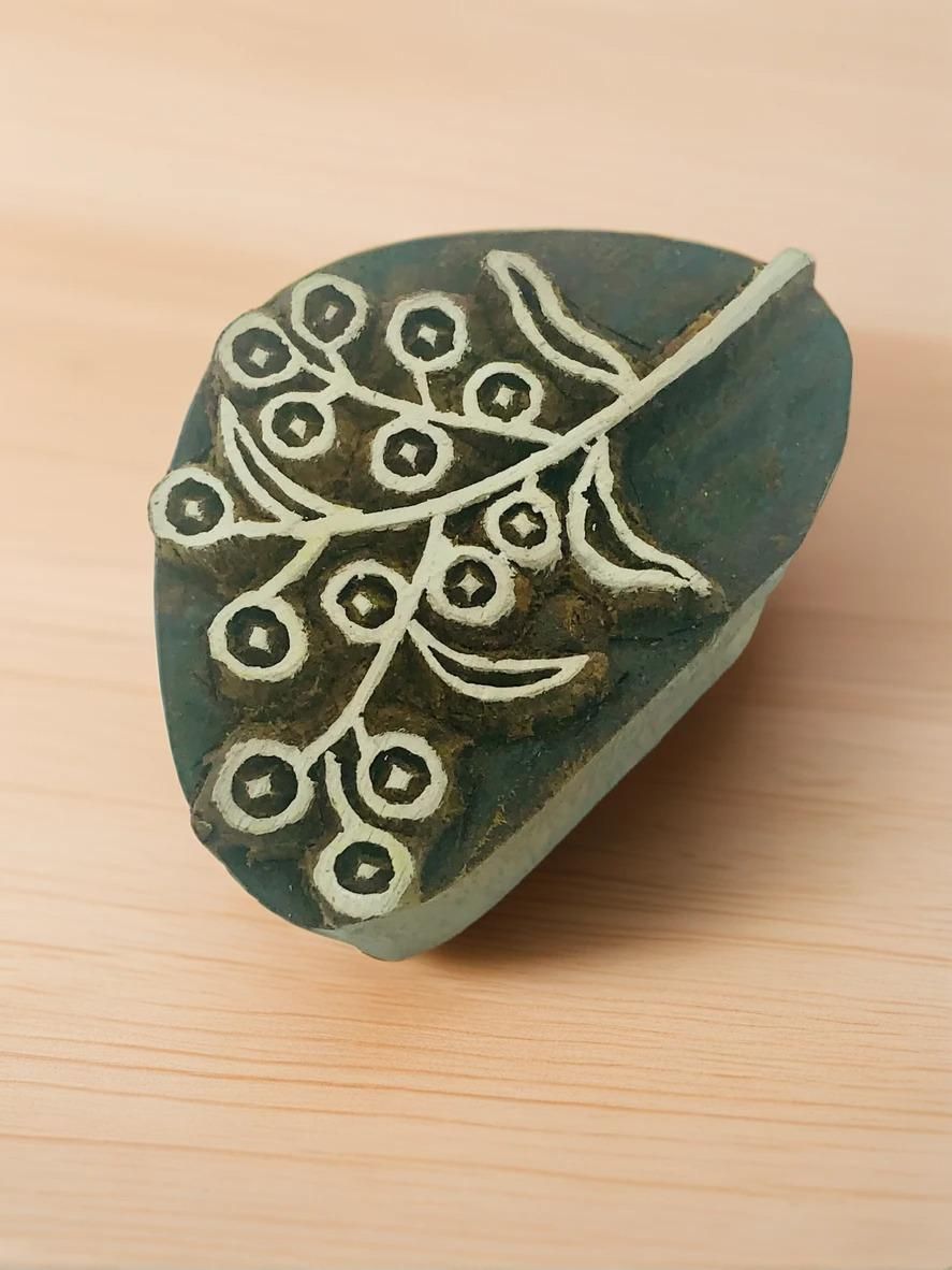 Golden Wattle Wood Block Stamp